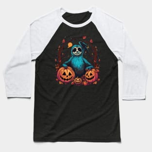 Sloth Halloween Baseball T-Shirt